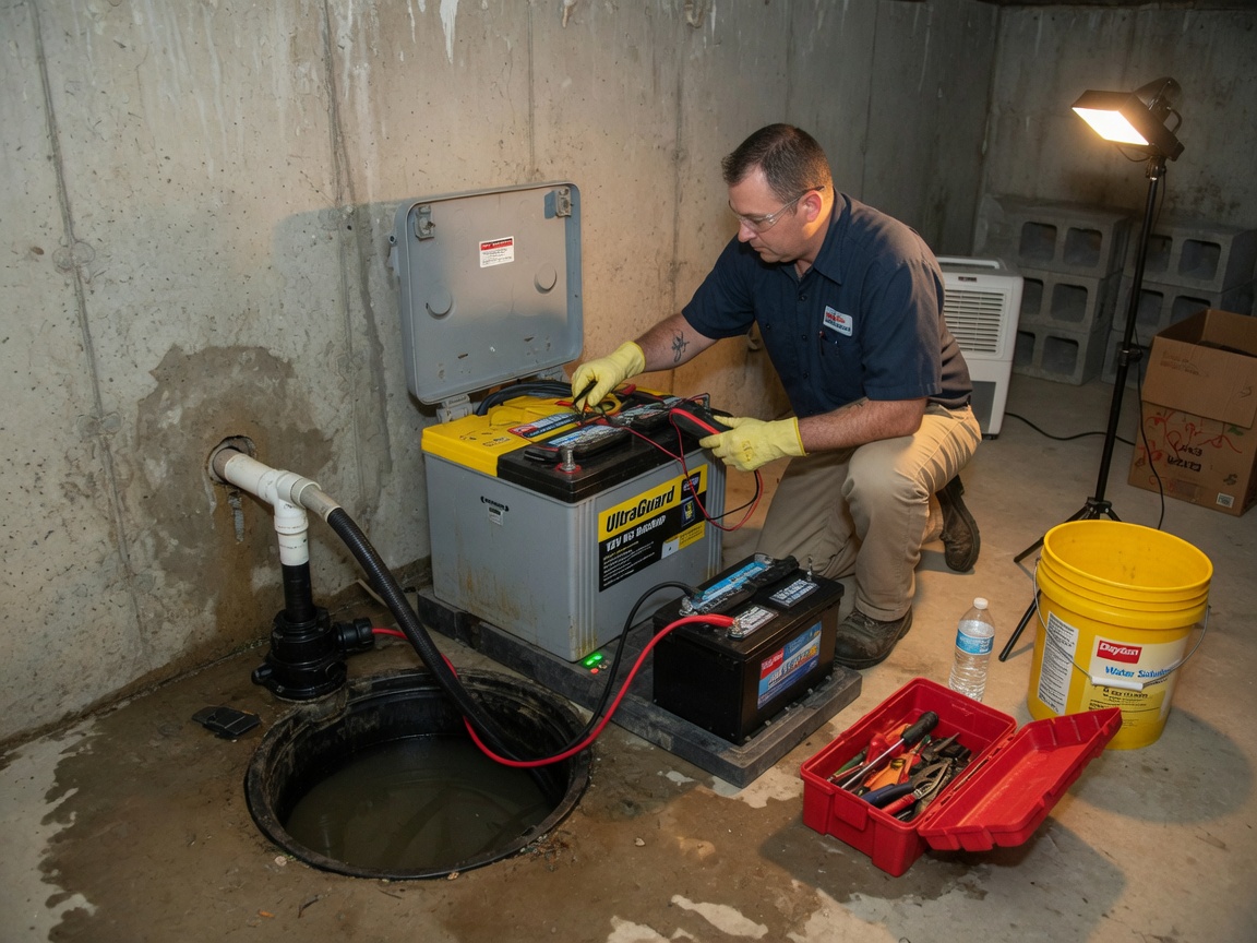 Battery Backup Sump Pump System in Dayton, OH
